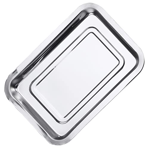 NOLITOY Geschirrspültablett Fritteusen Kühlgitter Ofentabletts Grill Küche Toaster Folie Servierplatten Grills Luftfritteuse Ofen Herd Röster Rechteckiges Tablett Grillplatte von NOLITOY