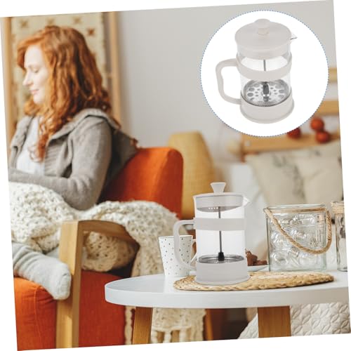 NOLITOY Glas Kaffeekanne mit Hitzebeständigem Glas Ergonomischem Griff und Integriertem Filter Eleganter Kaffeebereiter für Tee und Kaffee Praktische Manuelle Zubereitung für von NOLITOY