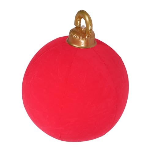 NOLITOY Große Aufblasbare Weihnachtskugel Flock-PVC Weiche Oberfläche Wetterfest für Garten Terrasse Weihnachtsdeko Party Festliche Ornament NOLITOY Große Aufblasbare Weihnachtskugel Flock-PVC Weiche Oberfläche Wetterfest für Garten Terrasse Weihnachtsdeko Party Festliche Ornament von NOLITOY