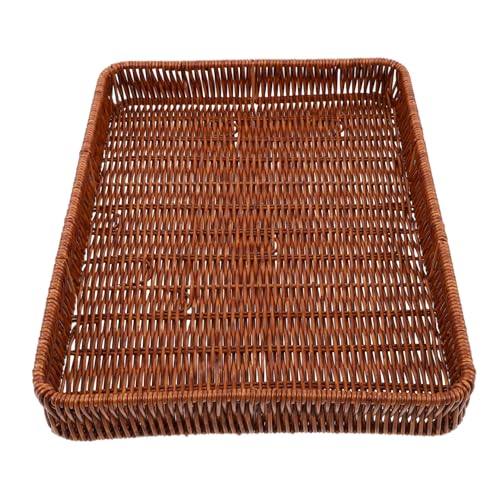NOLITOY Großes Imitations Rattan Obstkorb Handgefertigtes Mehrzweck Erntekorb mit Großer Kapazität Vielseitig für Obst Gemüse und Snacks Stilvoll für Küche und Supermarktdisplay NOLITOY Großes Imitations Rattan Obstkorb Handgefertigtes Mehrzweck Erntekorb mit Großer Kapazität Vielseitig für Obst Gemüse und Snacks Stilvoll für Küche und Supermarktdisplay von NOLITOY