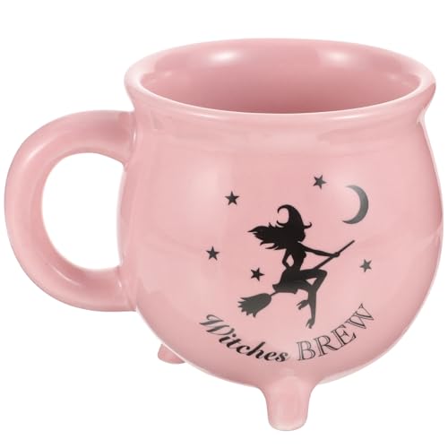 NOLITOY Halloween Cup Hexenbecher Kesselbecher Hexen Brauen Hexenbrautasse Halloween-becher Gotischer Becher Halloween-kaffeetasse Milchbecher 3d Keramik Müslibecher Dreidimensional von NOLITOY