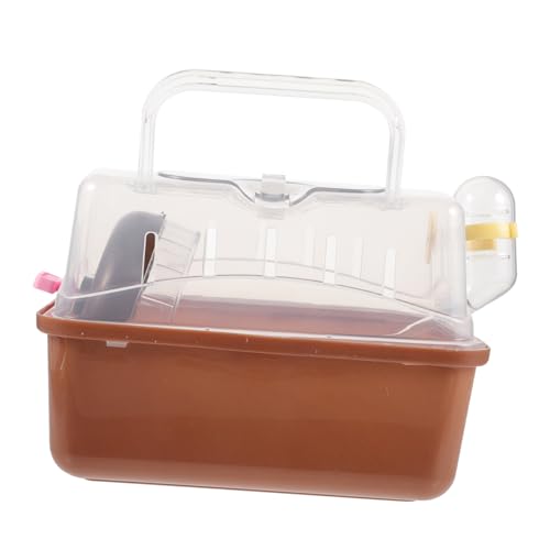 NOLITOY Hamster Transportbox Kleintierkäfig mit Klarem Fenster Atmungsaktiv und Leicht Reisebox für Hamster Mäuse Rennmäuse Meerschweinchen und Kleine Tiere Tragbar für Outdoor und von NOLITOY