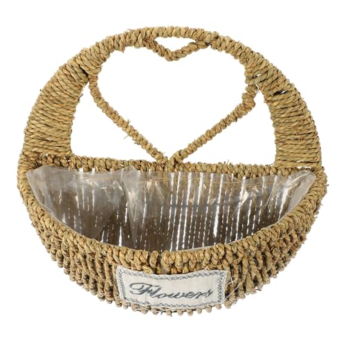 NOLITOY Herzförmiger Großer Gewebter Hängekorb aus Stroh und Eisen Robuster Blumentopf für Zimmerpflanzen und Outdoor Garten Dekorativer Wandpflanzkorb für Blumen und Sukkulenten NOLITOY Herzförmiger Großer Gewebter Hängekorb aus Stroh und Eisen Robuster Blumentopf für Zimmerpflanzen und Outdoor Garten Dekorativer Wandpflanzkorb für Blumen und Sukkulenten von NOLITOY