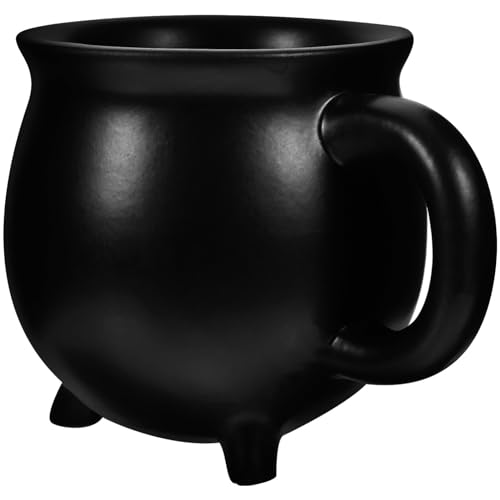 NOLITOY -Kaffeetasse Keramik-Kaffeetassen Schwarze Keramik Hexengeschenke Hexendekoration Halloween-Tasse Trinkbecher Neuartige Kaffeetassen Gothic-Tasse Goth-Tee Hexenkunst von NOLITOY