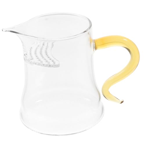 NOLITOY Hitzebeständiger Teekrug mit Ergonomischem Griff Bruchsicherer Tee Dispenser für Kalte und Heiße Getränke Vielseitiger Glaskrug für Zuhause und Teeservice von NOLITOY