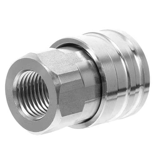 NOLITOY Hochdruck Wasseranschluss Edelstahl Innengewinde Sprühdüse Adapter Gartenschlauch Verbindungsstück Robust Handlich Vielseitig für Hochdruckreiniger und Reinigung von NOLITOY
