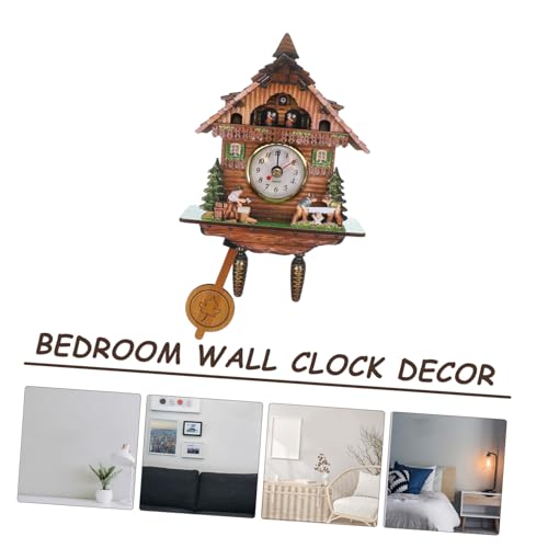 NOLITOY Hölzerne Pendeluhr Wanddekoration Retro Wanduhr mit Cuckoo mechanismus für Wohnzimmer Schlafzimmer Büro Vielseitige Holz wanduhr als Hausdeko und Praktischer Wecker NOLITOY Hölzerne Pendeluhr Wanddekoration Retro Wanduhr mit Cuckoo mechanismus für Wohnzimmer Schlafzimmer Büro Vielseitige Holz wanduhr als Hausdeko und Praktischer Wecker von NOLITOY