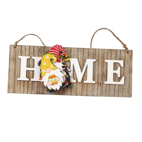 NOLITOY Holz Türschild zum Selbstgestalten DIY Welcome Board mit Bunten Holzblöcken Dekoratives Hängendes Haustürschild Stilvolle Holztafel für Individuelle Namensschilder und von NOLITOY