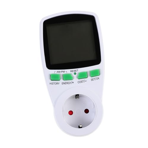 NOLITOY Intelligenter Stromzähler Steckdose mit LCD Display Energieverbrauch Messgerät Power Monitor für Acv Langlebiger Mess zur Stromkostenkontrolle im Haushalt NOLITOY Intelligenter Stromzähler Steckdose mit LCD Display Energieverbrauch Messgerät Power Monitor für Acv Langlebiger Mess zur Stromkostenkontrolle im Haushalt von NOLITOY