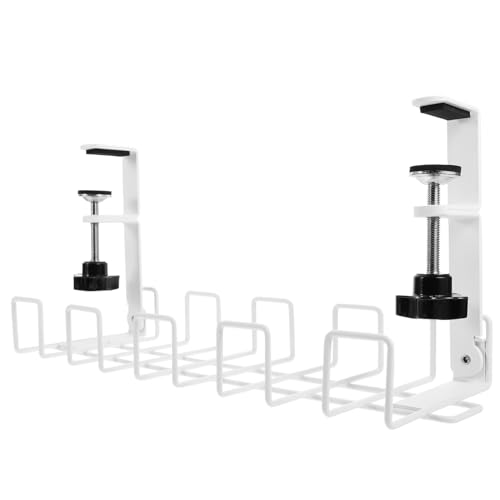 NOLITOY Kabelmanagement Untertisch Kabelkorb aus Robustem Metall Kabelorganizer Tray für Schreibtisch Kabelaufbewahrung und Steckdosenleisten ohne Bohren Einfache Montage für Büro und von NOLITOY