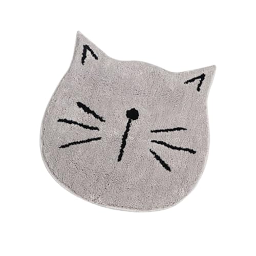 NOLITOY Katzenförmige Badematte Wasserabsorbierende Badezimmer Fußmatte rutschfest Bequem Saugfähig für Dusche Bad Schlafzimmer Wohnzimmer von NOLITOY