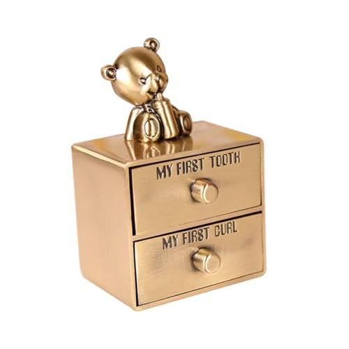 NOLITOY Keepsake Box mit Niedlichen Tiermotiven Kompakte Aufbewahrungsbox zur Sicheren Aufbewahrung von Milchzähnen und Ersten Haarlocken Leicht Tragbar Retro Stil Geschenk zur Geburt für NOLITOY Keepsake Box mit Niedlichen Tiermotiven Kompakte Aufbewahrungsbox zur Sicheren Aufbewahrung von Milchzähnen und Ersten Haarlocken Leicht Tragbar Retro Stil Geschenk zur Geburt für von NOLITOY