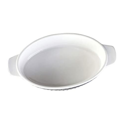 NOLITOY Keramik Backform Oval mit Griffen Ofenfest Mikrowellengeeignet Spülmaschinenfest Tiefes Backgeschirr für Aufläufe Gemüse Kuchen und Familiengerichte von NOLITOY