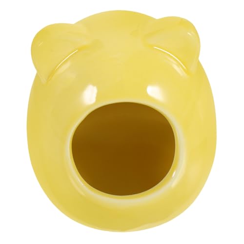 NOLITOY Keramik Hamster Versteck Schlafhöhle Kleines Gelbes Zwerghamsterhaus aus Hochwertiger Keramik Robustes Nest für Mäuse Gerbils und Kleintiere Natürlicher Rückzugsort im Käfig NOLITOY Keramik Hamster Versteck Schlafhöhle Kleines Gelbes Zwerghamsterhaus aus Hochwertiger Keramik Robustes Nest für Mäuse Gerbils und Kleintiere Natürlicher Rückzugsort im Käfig von NOLITOY