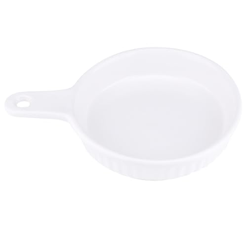 NOLITOY Keramik Rundes Backblech mit Einzelgriff Ofenfestes Weißes Keramikgeschirr Vielseitige Auflaufform und Essensbehälter für Küche Restaurant und Zuhause zum Backen und Servieren NOLITOY Keramik Rundes Backblech mit Einzelgriff Ofenfestes Weißes Keramikgeschirr Vielseitige Auflaufform und Essensbehälter für Küche Restaurant und Zuhause zum Backen und Servieren von NOLITOY