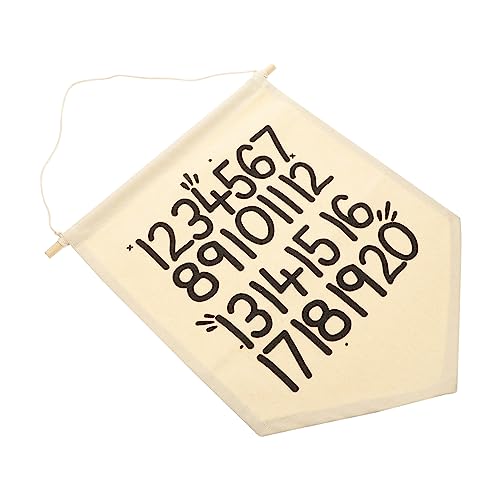 NOLITOY Kinderzimmer Wanddekoration Baumwoll Canvas Banner mit Zahlenmotiv Leuchtende Wimpelkette für Babyzimmer Langlebiges Canvas Material Klarer Druck Raumdeko für Geburtstage NOLITOY Kinderzimmer Wanddekoration Baumwoll Canvas Banner mit Zahlenmotiv Leuchtende Wimpelkette für Babyzimmer Langlebiges Canvas Material Klarer Druck Raumdeko für Geburtstage von NOLITOY