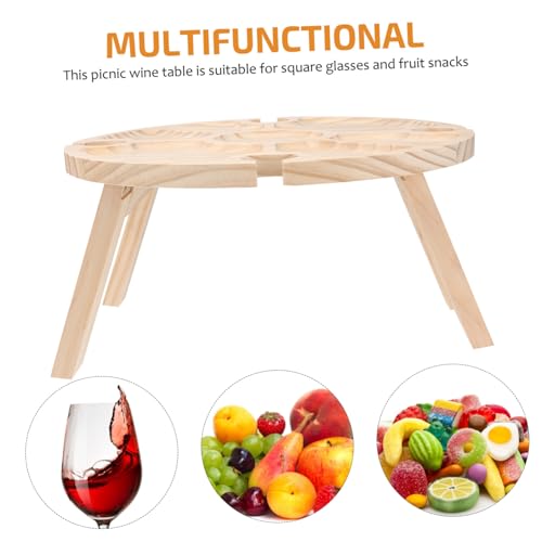 NOLITOY Klappbarer runder Weintisch Outdoor Tragbarer Picknick Campingtisch für Strand Garten Balkon Praktischer Mobiler Serviertisch Faltbar Khakifarben Robust und Vielseitig NOLITOY Klappbarer runder Weintisch Outdoor Tragbarer Picknick Campingtisch für Strand Garten Balkon Praktischer Mobiler Serviertisch Faltbar Khakifarben Robust und Vielseitig von NOLITOY