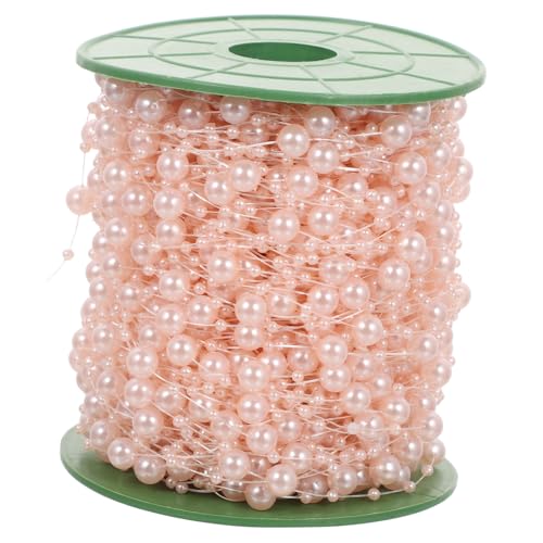 NOLITOY Künstliche Perlenschnur in Roségold Flexible Dekoration für Brautsträuße Vasenfüllung und Schwimmende Kerzen DIY Bastelmaterial für Hochzeit Party Tischdekoration von NOLITOY
