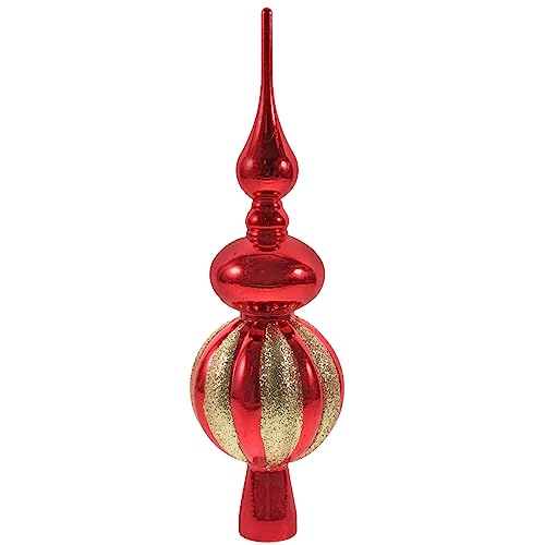 NOLITOY Weihnachtsdekorationen förmige Christ Glitzer Kunststoff Baumabschluss Baumwipfel Spitze Stern Christbaumschmuck Rot Weihnachtsschmuck von NOLITOY