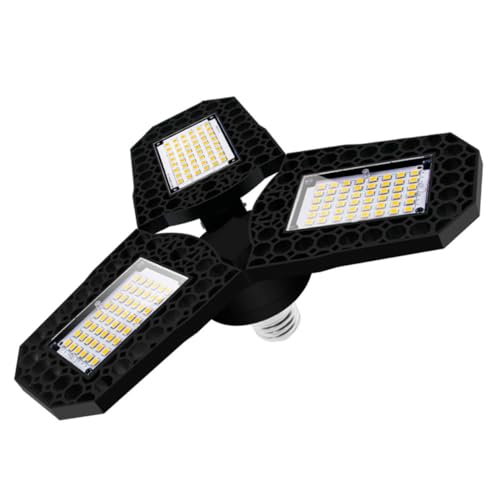 NOLITOY LED Deckenleuchte Deformation Weiß Verstellbare Dreiflügel faltung Werkstatt Lagerbeleuchtung Energieeffiziente Garagenlampe mit Fassung Kühlstruktur für Langlebigkeit NOLITOY LED Deckenleuchte Deformation Weiß Verstellbare Dreiflügel faltung Werkstatt Lagerbeleuchtung Energieeffiziente Garagenlampe mit Fassung Kühlstruktur für Langlebigkeit von NOLITOY