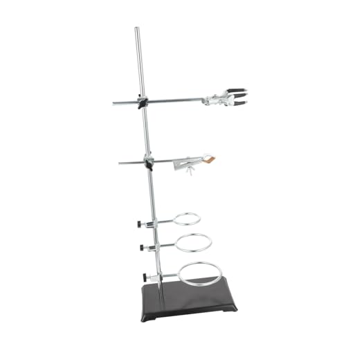 NOLITOY Laboratory Metal Rack Eisenständer mit Halterungen für Chemische Experimente Robustes Laborzubehör zur Befestigung und Unterstützung von Geräten Vielseitig Einsetzbar im Labor und von NOLITOY