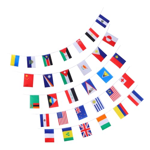NOLITOY Länder Wimpelkette aus Reißfestes String Banner mit Nationalflaggen Teilig für Sportspiele Partydekoration Garten Schule Internationale Events Fußball Fanartikel von NOLITOY