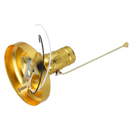 NOLITOY Lampenfassung mit Zugschalter Retro Lampensockel aus Robustem Eisen und Kunststoff Einfache Installation Vielseitig für Pendelleuchten Warmes Licht für Wohnzimmer und Schlafzimmer von NOLITOY