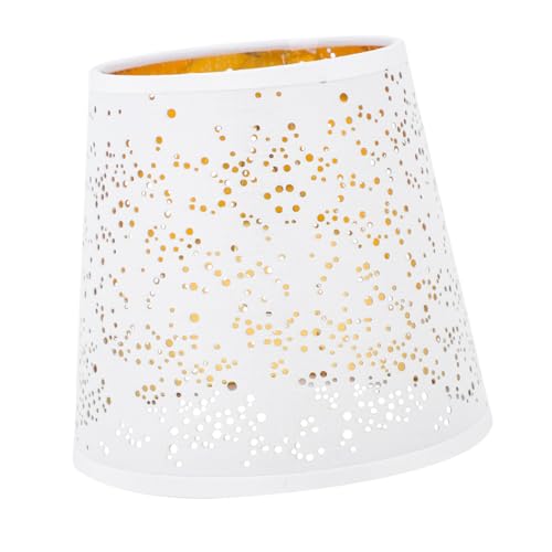 NOLITOY Lampenlampenschirm aus Stoff Einfacher Lampenschirm Zubehör Durchbrochenes Weißes Design für Tischlampen Stehlampen Deckenleuchten im Schlafzimmer Langlebig und Dekorativ von NOLITOY
