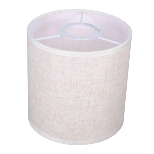 NOLITOY Leinen Lampenschirm Stoff Lampenschirm für Deckenleuchte und Wandlampe Beige Naturfarbener Lange Lebiger aus Hochwertigem Stoff für Gemütliche Wohn Schlafzimmerbeleuchtung von NOLITOY