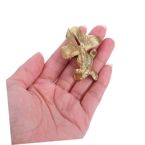 NOLITOY Massiver Messing Goldfisch Möbelknopf Vintage Schubladengriff für Küchen Kleiderschränke Langlebiger Einfache Montage Dekorativer Griff für Wohn Geschäftsräume NOLITOY Massiver Messing Goldfisch Möbelknopf Vintage Schubladengriff für Küchen Kleiderschränke Langlebiger Einfache Montage Dekorativer Griff für Wohn Geschäftsräume von NOLITOY