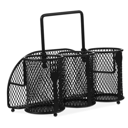 NOLITOY Metal Utensilienhalter mit Griff Großer Kapazität Strapazierfähiger Metallkorb für Outdoor Picknick Bbq Camping Vielseitiger Besteck organizer und Küchenhelfer Arbeitsplatte NOLITOY Metal Utensilienhalter mit Griff Großer Kapazität Strapazierfähiger Metallkorb für Outdoor Picknick Bbq Camping Vielseitiger Besteck organizer und Küchenhelfer Arbeitsplatte von NOLITOY