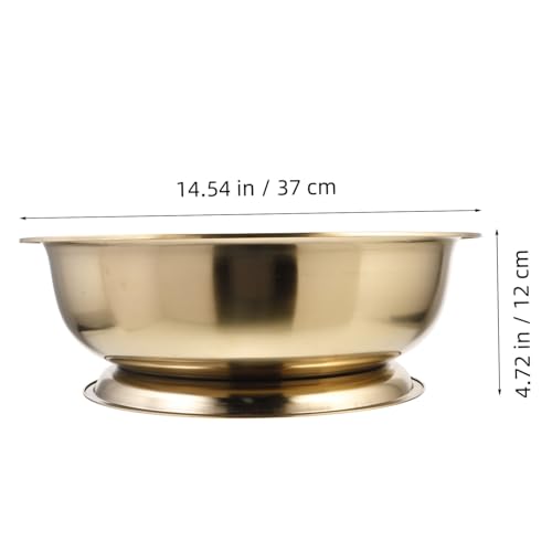 NOLITOY Metall brennpfanne Goldfarben Zeremonielle Feuerschale Großvolumig Hitzebeständig Vielseitig Nutzbar für Indoor Outdoor Zeremonien und Gartenrituale von NOLITOY