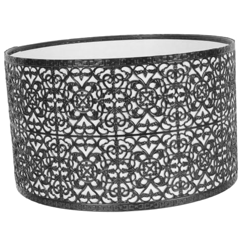 NOLITOY Metall lampenschirm mit Hohlmuster Langlebiger Lampenschirm für Steh Wand Tischlampen Einfach zu Montieren Dekoratives Design für Gemütliche Wohnatmosphäre Kleines Muster von NOLITOY