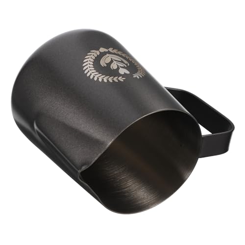 NOLITOY Milchaufschäumer Kanne aus Edelstahl mit Messskala Ergonomischer Griff für Latte Art Kaffee Cappuccino Zubehör Langlebig und Einfach zu Reinigen von NOLITOY