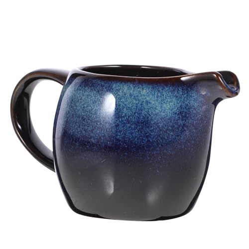 NOLITOY Milchbecher Aus Keramik Mini-kaffeespender Sirup Krug Milchkännchen Klein Blau Milchkrug Kaffee -creamer Kaffeetassen Dunkelblaues Milchkännchen Hafer Milchkännchen Servieren Abs von NOLITOY