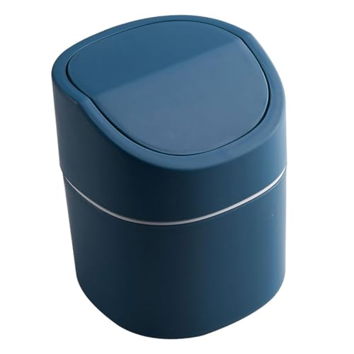 NOLITOY Mini Desktop Mülleimer mit Deckel Kleiner Moderner Tischabfalleimer für Küche Büro Bad Platzsparender Praktischer Papierkorb für Kosmetik und Kleinteile Vielseitig Einsetzbar von NOLITOY