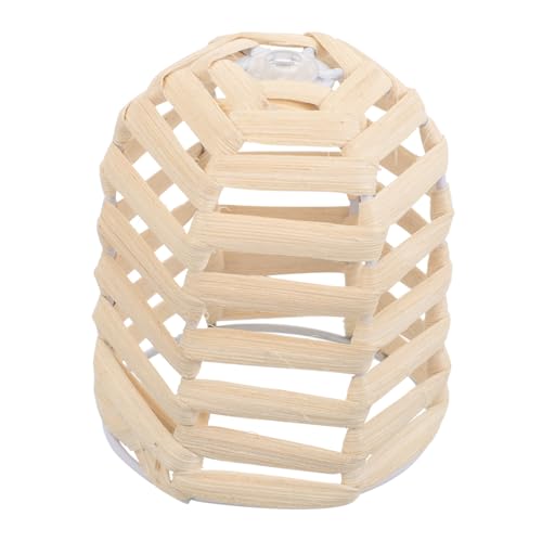 NOLITOY Mini Lampenschirm aus Geflochtenem Rattan Leichter Lampenabdeckung für Tischlampe Schützender Lampenschirm für Schlafzimmer Büro Wohnzimmer Einfach zu Montieren Langlebig und von NOLITOY