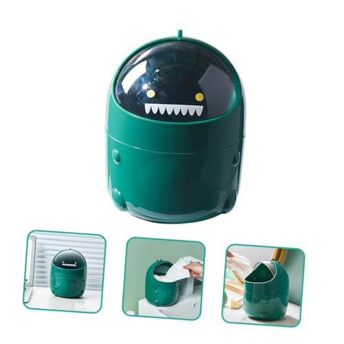 NOLITOY Mini Mülleimer mit Deckel Cartoon Dinosaurier Design Kleiner Desktop abfalleimer für Büro und Zuhause Praktischer Papierkorb mit Geruchsdichtem Verschluss Vielseitig Nutzbar Grün NOLITOY Mini Mülleimer mit Deckel Cartoon Dinosaurier Design Kleiner Desktop abfalleimer für Büro und Zuhause Praktischer Papierkorb mit Geruchsdichtem Verschluss Vielseitig Nutzbar Grün von NOLITOY