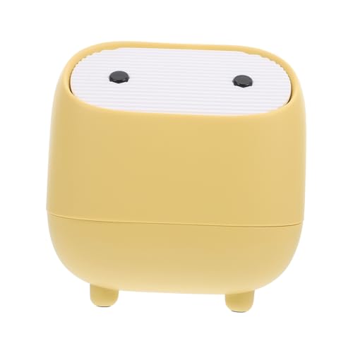 NOLITOY Mini Mülleimer mit Deckel Niedlich und Kompakt Cartoon design für Schreibtisch und Zuhause Vielseitiger Abfallbehälter und Aufbewahrungslösung für Büro und Wohnzimmer von NOLITOY
