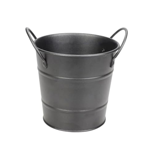 NOLITOY Mini Schwarzer Eisbehälter mit Zwei Griffen Tragbarer Französischer Pommes Eimer aus Metall Vielseitig als Eiswürfel und Partyeimer für Bar Restaurant und Buffet Geeignet NOLITOY Mini Schwarzer Eisbehälter mit Zwei Griffen Tragbarer Französischer Pommes Eimer aus Metall Vielseitig als Eiswürfel und Partyeimer für Bar Restaurant und Buffet Geeignet von NOLITOY