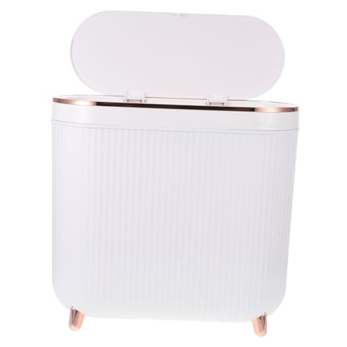 NOLITOY Moderner Abfallbehälter mit Deckel Schlanker Platzsparender Bad-mülleimer für Enge Räume Langlebiger Kunststoff Elegante Optik für Toilette Badezimmer Wc NOLITOY Moderner Abfallbehälter mit Deckel Schlanker Platzsparender Bad-mülleimer für Enge Räume Langlebiger Kunststoff Elegante Optik für Toilette Badezimmer Wc von NOLITOY