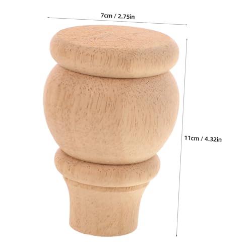 NOLITOY Möbelfüße Holz Stabile Tischbeine aus Massivem Holz für Kommode Schrank Sofa Stuhl Einfache Montage und Rutschfestes Design für Langlebige Möbelunterstützung von NOLITOY