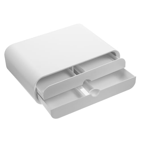 NOLITOY Monitorständer mit Weißer Desktop Riser Computerhalterung Ergonomischer Laptopständer für Büro mit Stauraum und Kompakter Aufbewahrung für Schreibtischorganisation von NOLITOY