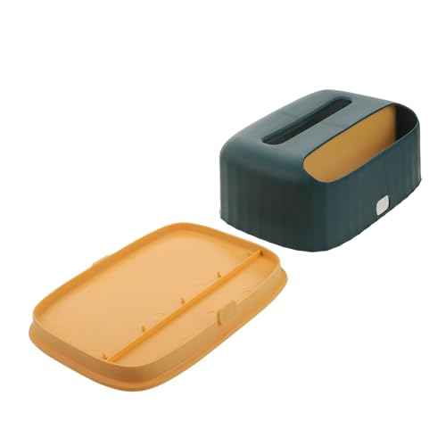 NOLITOY Multifunktionale Taschentuchbox Kunststoff Aufbewahrungsbox Living Tissue Organizer Elegant Grün für Büro und Zuhause von NOLITOY