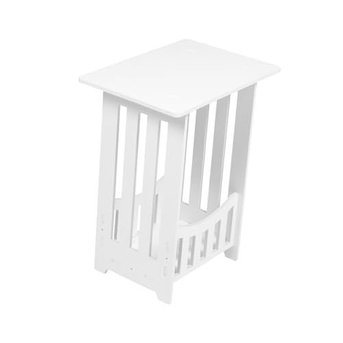 NOLITOY Nachttisch Weißer Beistelltisch mit Stauraum Moderner Schlafzimmer Multifunktionale Couchtisch für Wohnzimmer und Kleine Räume und Platzsparend von NOLITOY