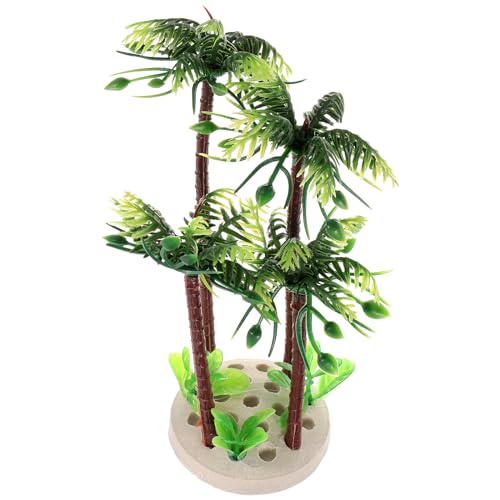 NOLITOY Ornament Aquarium Simulation eines Mini-Kokosnussbaum-s Baum Cupcake-Topper kunstpflanze Anlage Modelle künstliche Plastikpflanze Dekoration Miniatur Dekorationen Ornamente von NOLITOY