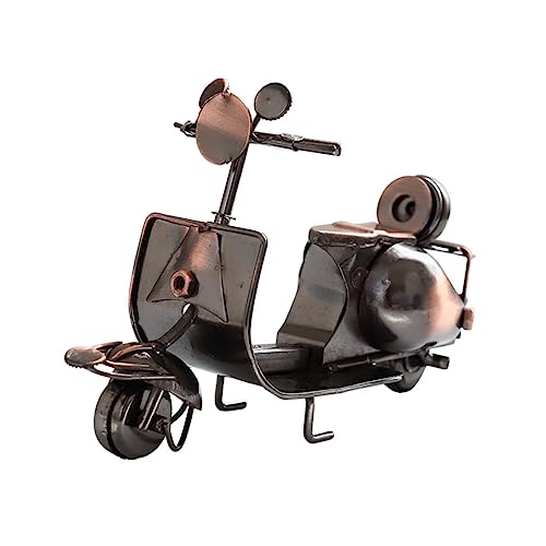 NOLITOY Retro Motorrad Modell Aus Eisen Chic Desktop Ornament Für Heimdekoration Perfektes Für Motorradliebhaber Kunstwerk Für Bücherregal Schreibtisch Und Hotel Rotkupferfarbe von NOLITOY