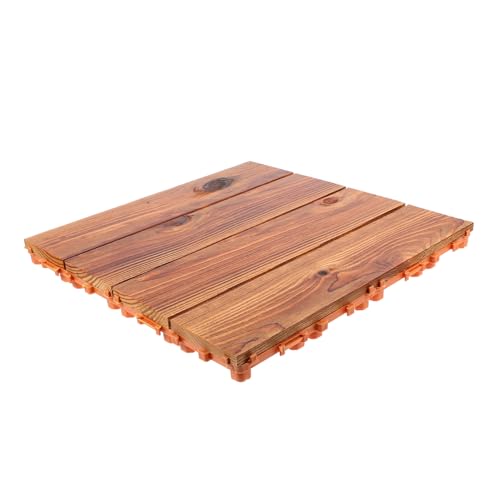 NOLITOY Outdoor Balkon Bodenfliesen Wasserabweisend Selbstverlegbar mit Verstärktem Unterbau Rutschfest durch Gerillte Oberfläche Witterungsbeständig für Garten Terrasse Weg von NOLITOY