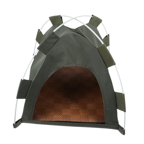 NOLITOY Outdoor Faltbares Katzenzelt aus Atmungsaktivem Material Kleines Sicheres Schlafzelt für Katzen und Kätzchen Kompakt und Leicht Tragbar für Drinnen und Draußen Grün von NOLITOY