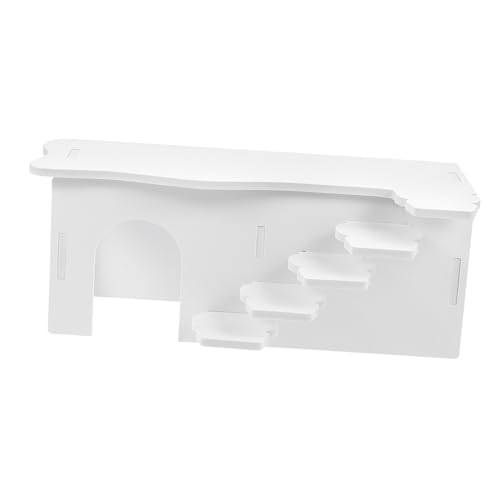 NOLITOY PVC Hamsterhaus mit Leiter Zweiraum Versteck für Meerschweinchen und Hamster Spielhaus und Rückzugsort Leicht zu Reinigen Fördert Bewegung und Erholsamen Schlaf von NOLITOY